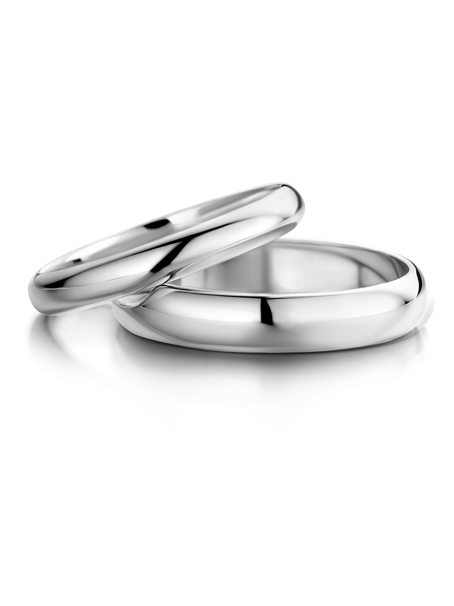 Weddings bands in white gold